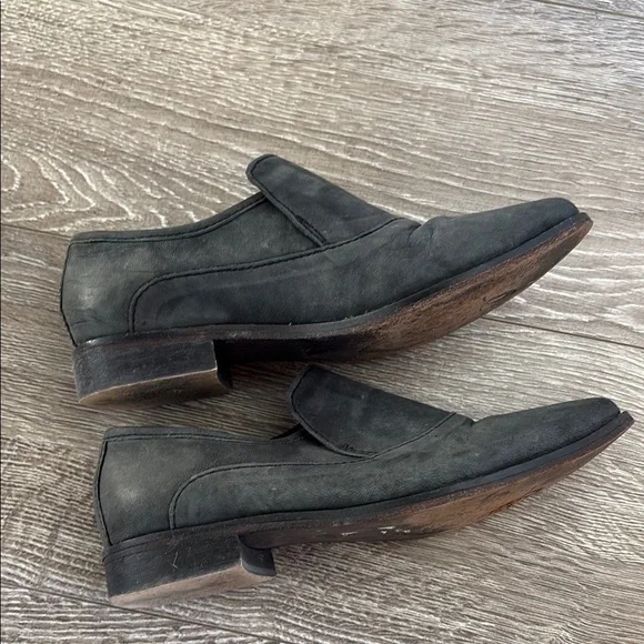 Free People Brady Gray Carbon Suede Loafers - Picture 3 of 4